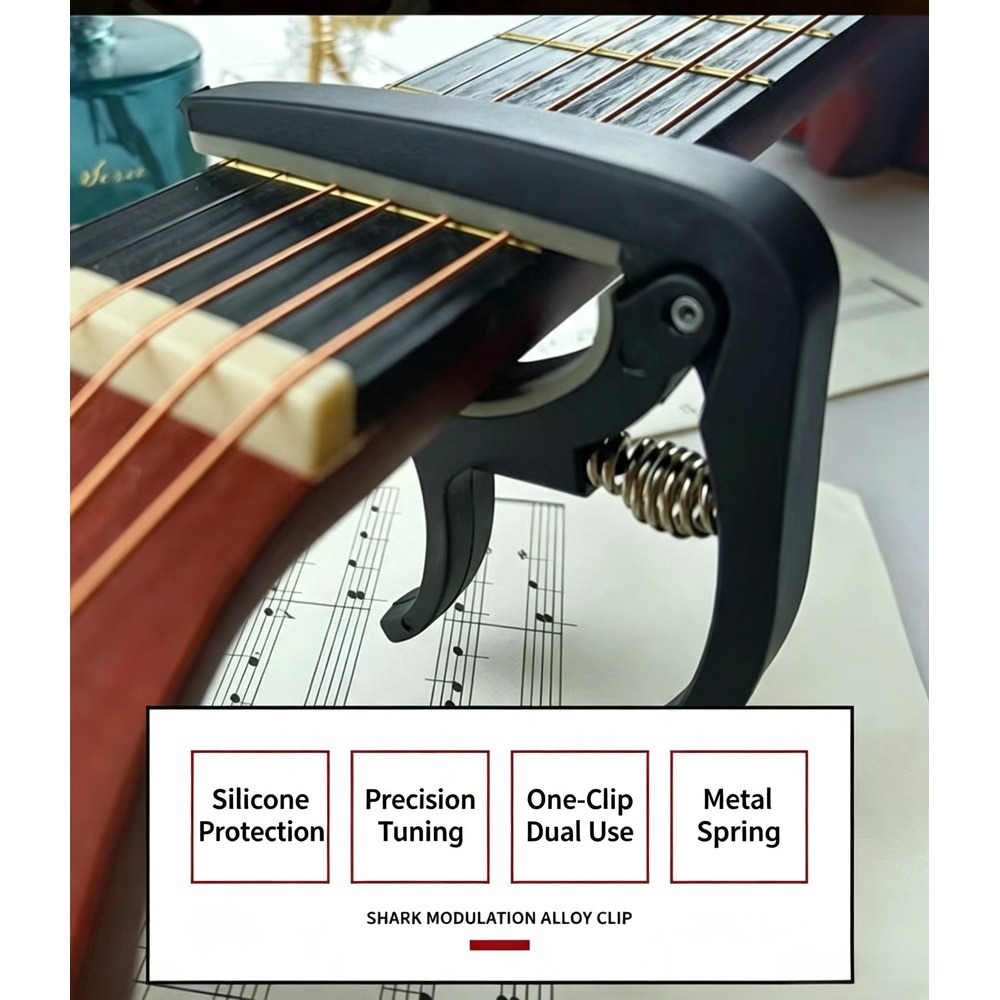 Musical Instruments Easy - 2 in 1 Guitar Capo with