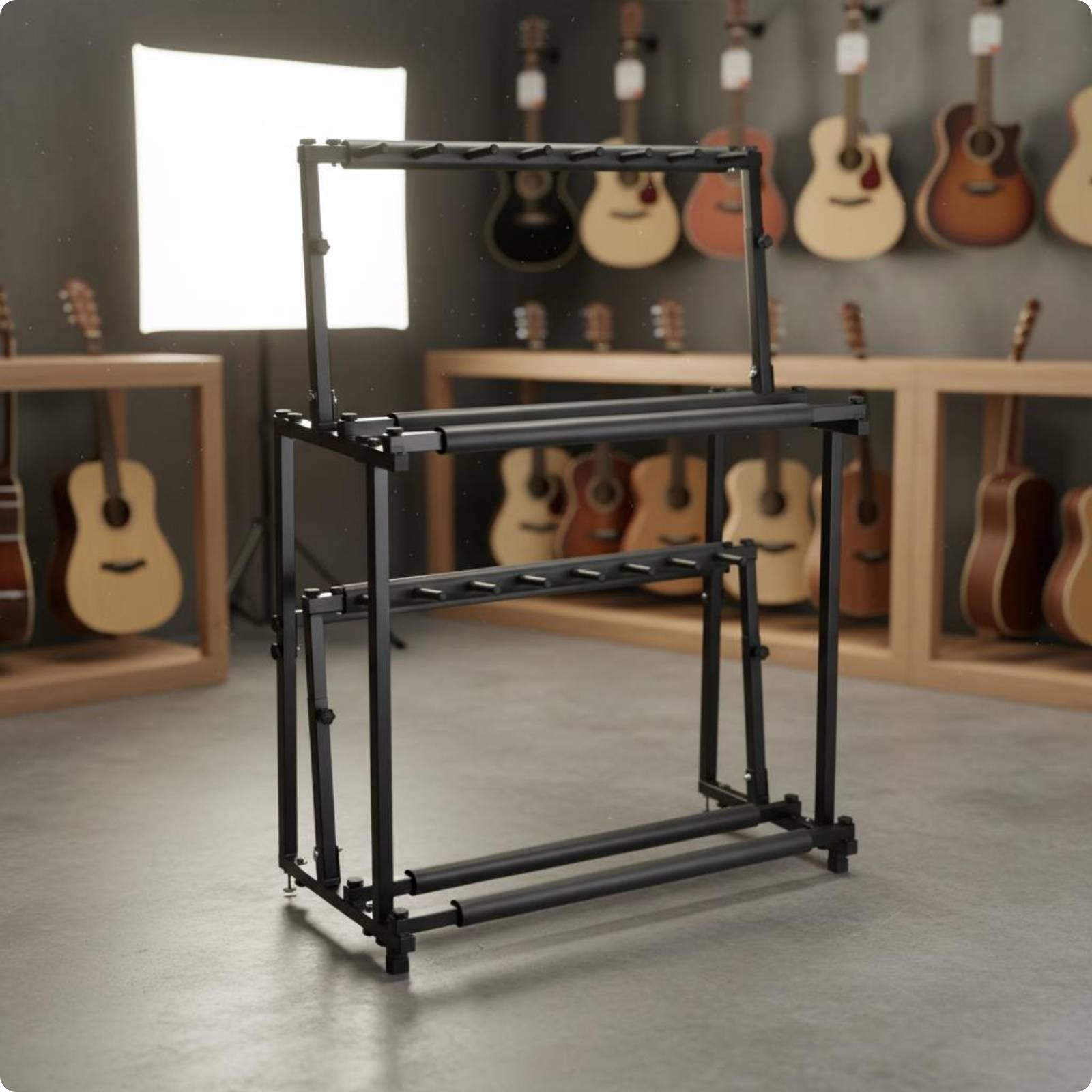 Musical Instruments Easy - Large Capacity Adjustable Ukulele Display Rack