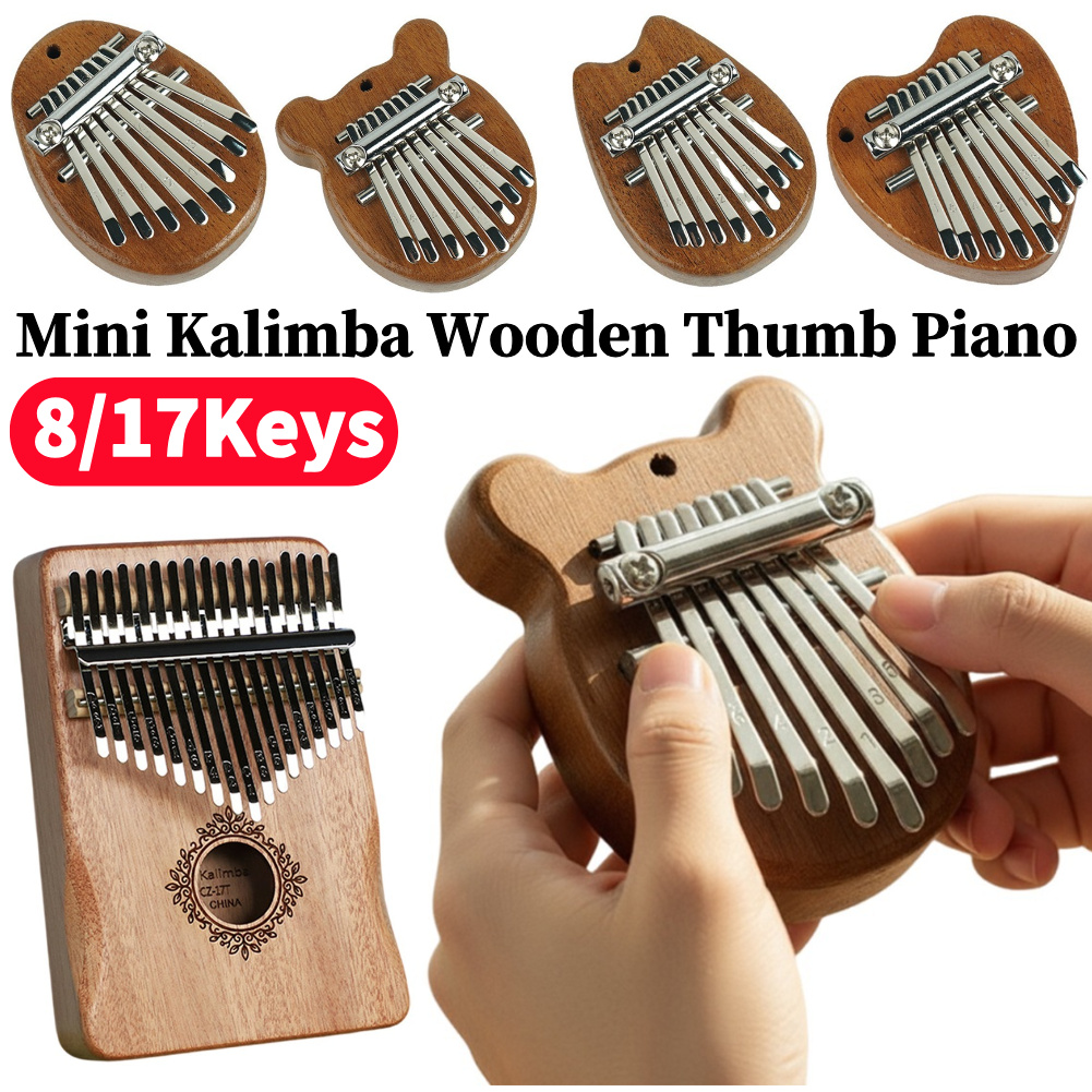 8/17Keys Mini Wooden Kalimba H - đánh giá và giá Musical Instrument For Beginners