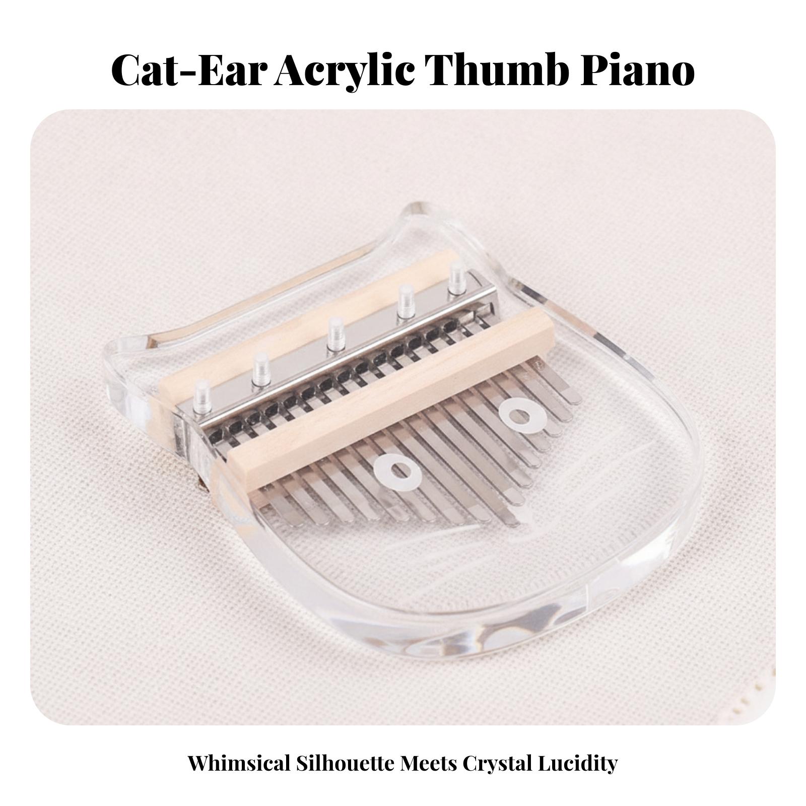 Clear Cat Shape Kalimba Finger - đánh giá và giá Musical Instrument For Beginners
