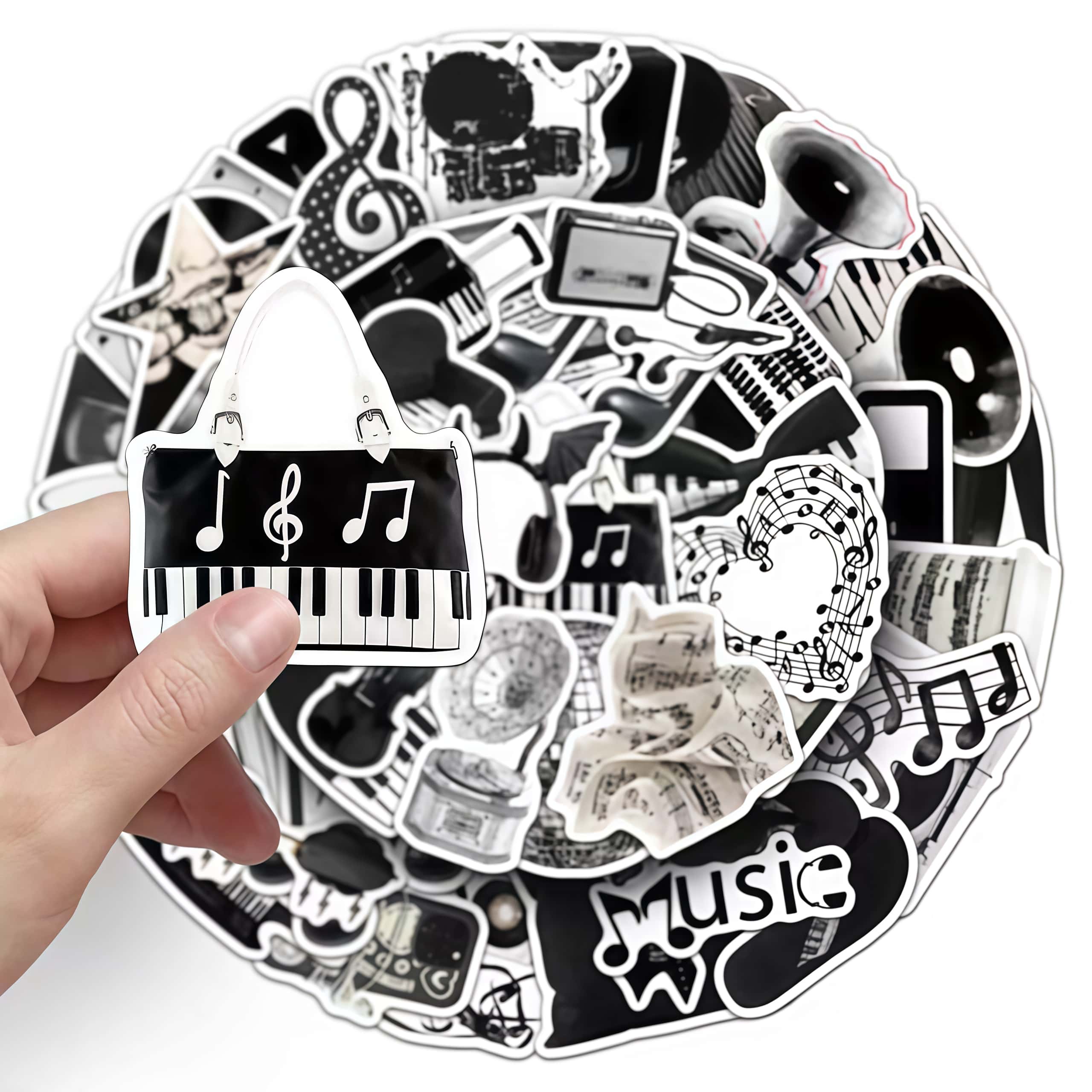 50Pcs Black White Musical Inst - đánh giá và giá Musical Instrument Names