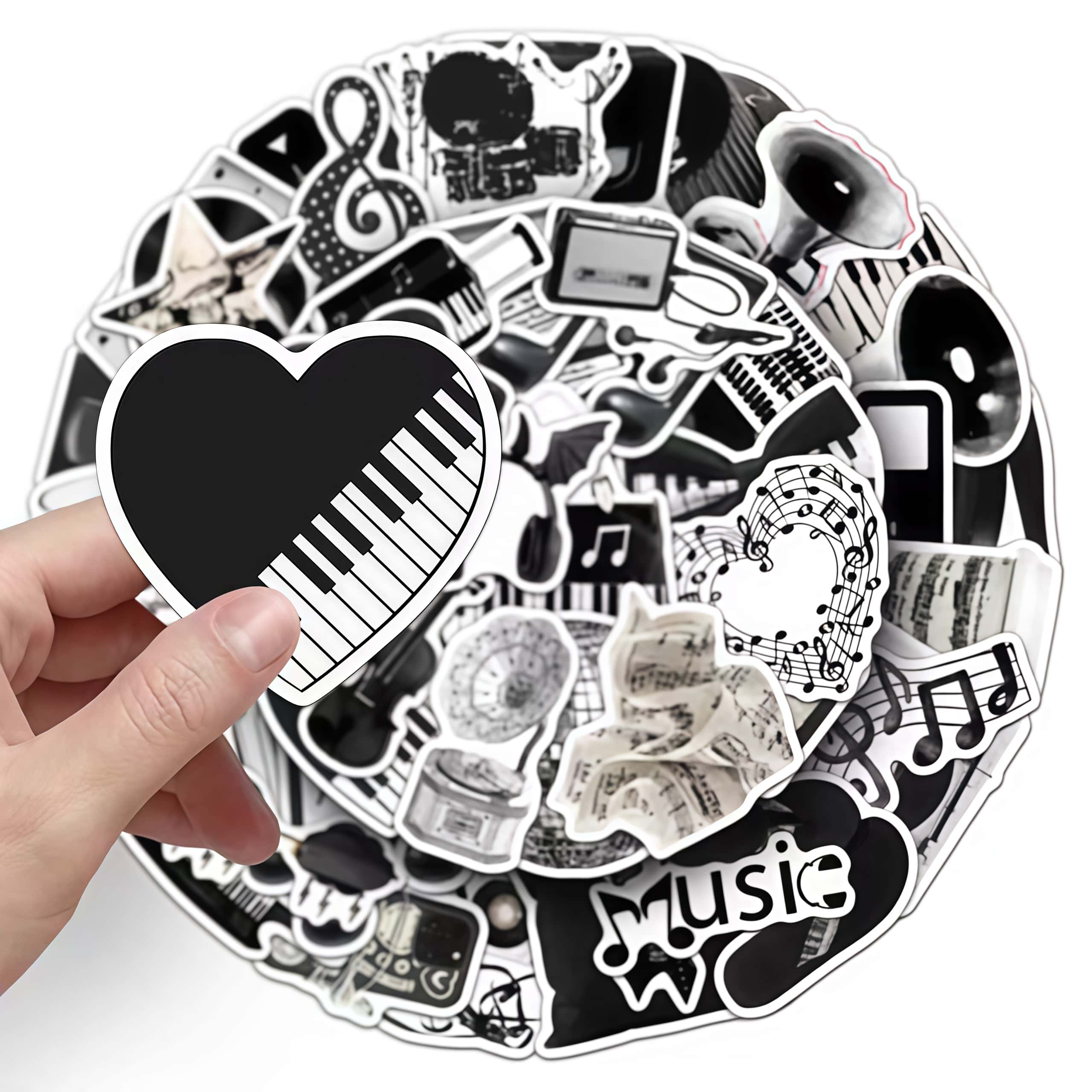 50Pcs Black White Musical Inst - đánh giá và giá Musical Instrument Names