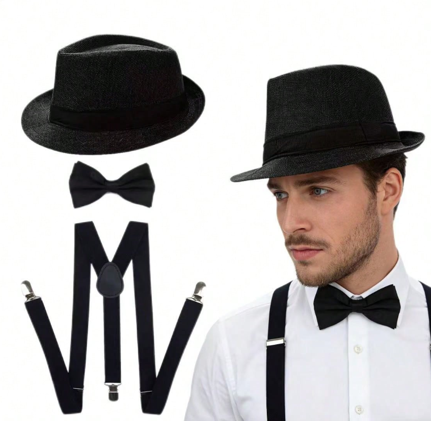 1920s Mens Gangster Costume Se - đánh giá và giá Musical Instrument Jazz