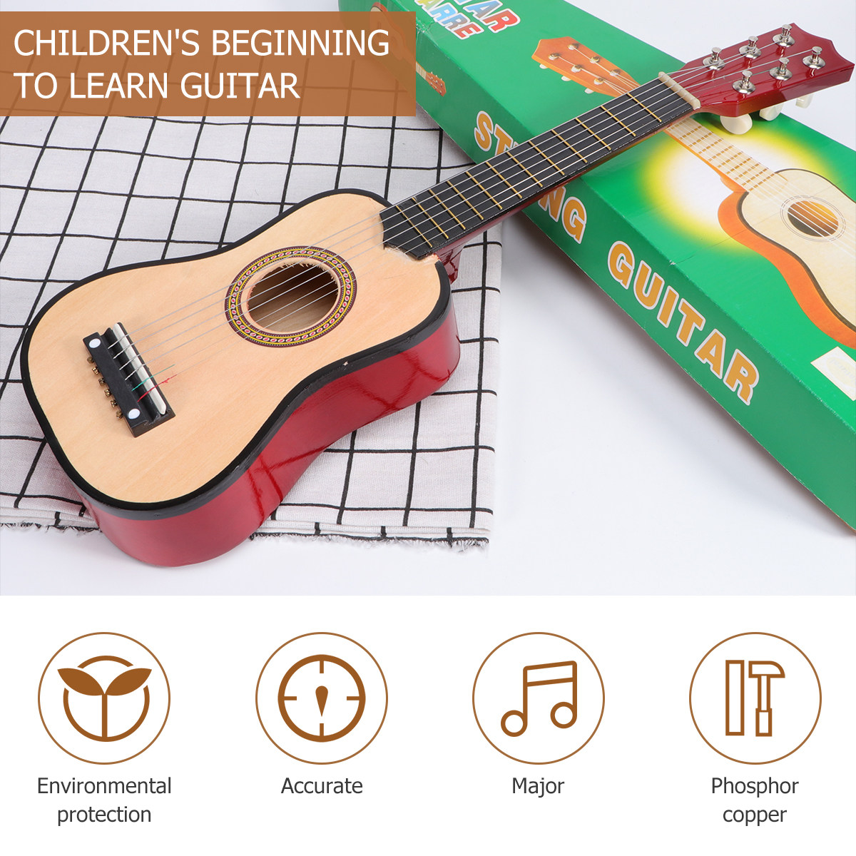 21Inch Acoustic Guitar Kids Fo - đánh giá và giá Musical Instrument For Beginners